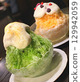 Cute shaved ice perfect for summer and perfect for social media 129942059