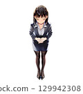 鞠躬女商人/全身（漫畫/動漫風格） 129942308