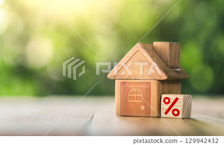 Mortgage rates business concept of investment housing real estate interest rates 3d home appraisal. Mortgage rates business concept of investment housing real estate interest rates 3d home appraisal. 129942432
