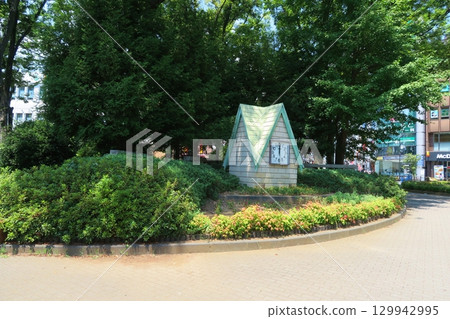 Tokiwadai station square in summer, Tokyo Tokiwadai station square in summer, Tokyo 129942995
