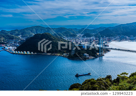 從火之山公園瞭望台眺望的景色[山口縣下關市] 129943223