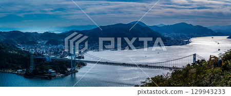 從火之山公園瞭望台眺望的全景[山口縣下關市] 129943233