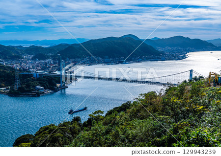 從火之山公園瞭望台眺望的景色[山口縣下關市] 129943239