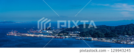 從火之山公園瞭望台眺望的全景[山口縣下關市] 129943245