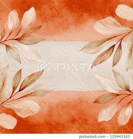 Watercolor pale orange and cream blend, autumn style Watercolor pale orange and cream blend, autumn style 129943383