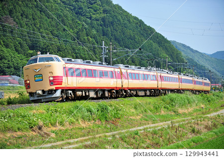 磐越西線、關戶川下、JR東日本、485系、A-1+A-2編組（仙台）、雲雀 129943441