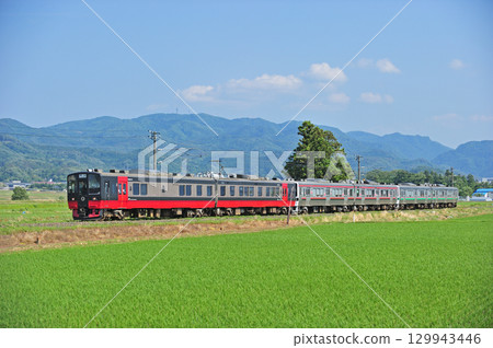 磐越西線、會津若松-廣田、JR東日本、719系列、S-27+H-12+H-16編組（仙台） 129943446