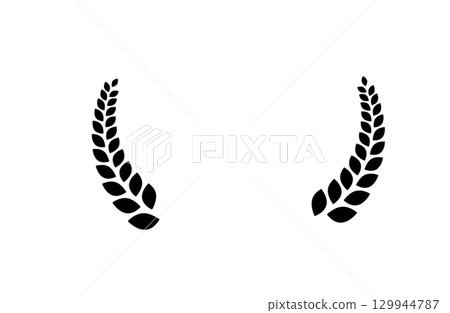 月桂花環單一向量插圖 129944787