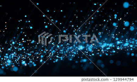 Lots of blue light and black background Generative AI Lots of blue light and black background Generative AI 129944794