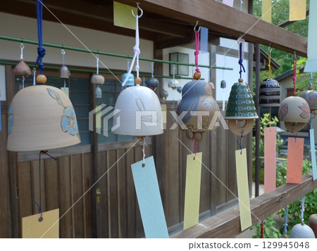 Ceramic bell decorations at the Fukui Prefectural Ceramic Art Museum 129945048
