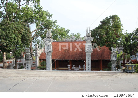 Pagoda and temples and festivals in vietnam 129945694