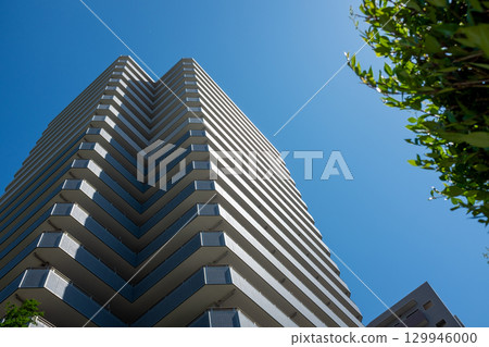 Urban landscape with tower apartment 129946000