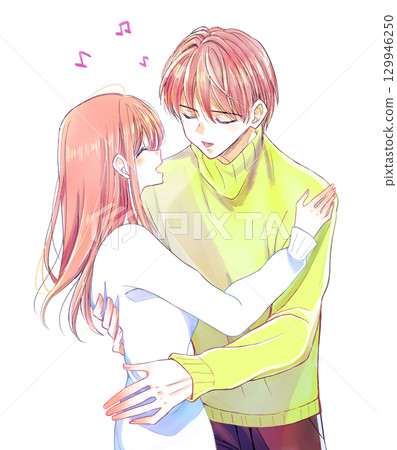 Men and women dancing in the winter Men and women dancing in the winter 129946250