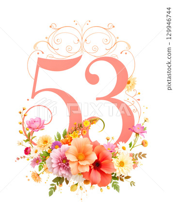 word love made with flowers 129946744