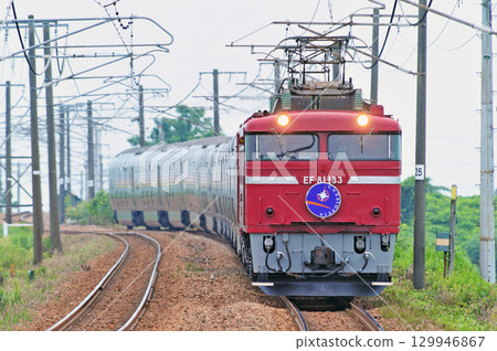 Shinetsu Main Line, Oshikiri-Mitsuke, JR East, EF81-133 (Tabata) + E26 series (Oku), Cassiopeia 129946867