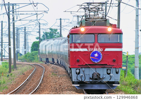 信越本線、押切見附、JR東日本、EF81-133（田端）+ E26系列（奧）、仙后座 129946868