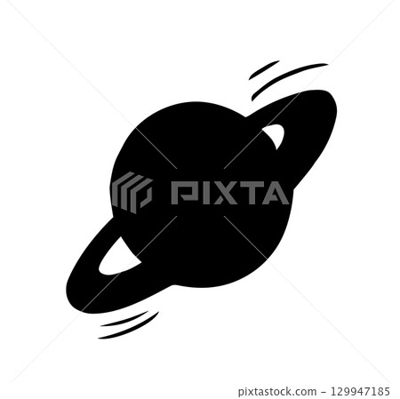Vector drawing. Big planet in the sky Vector drawing. Big planet in the sky 129947185