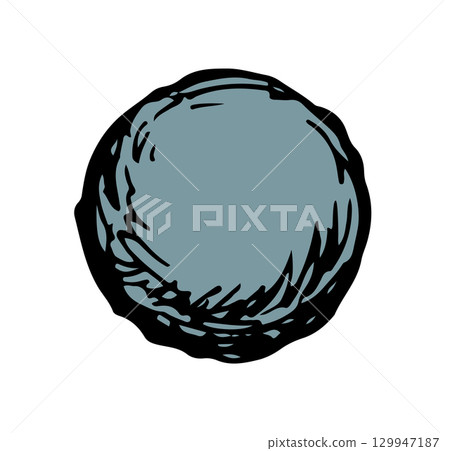 Vector drawing. Small Asteroid in the sky Vector drawing. Small Asteroid in the sky 129947187