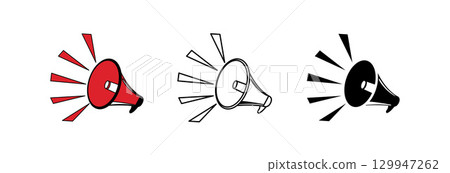 Megaphone vector icon. Megaphone vector icon. 129947262