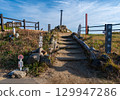 Panoramic view of Mt. Hiyori 03 from a lower angle 129947286