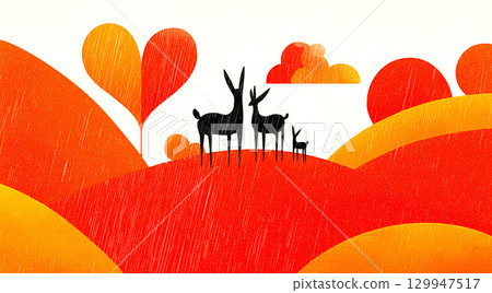 Carrot and Horse (Year of the Horse, Zodiac, New Year's Card Material) Carrot and Horse (Year of the Horse, Zodiac, New Year's Card Material) 129947517