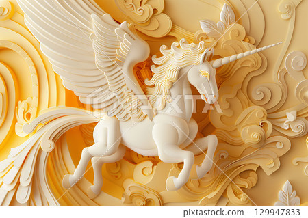 Pegasus (Year of the Horse, Zodiac, New Year's card material) 129947833