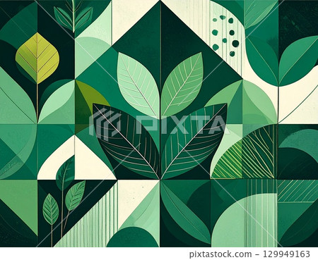 The Geometric Modern Leaves Shape Abstraction The Geometric Modern Leaves Shape Abstraction 129949163