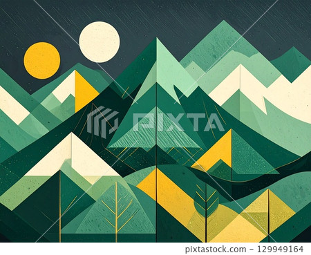 The Geometric Modern Nature Shape Abstraction 129949164