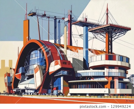 Futuristic Constructivism Architecture Futuristic Constructivism Architecture 129949224