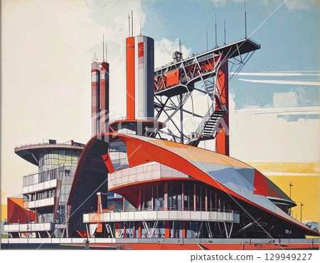 Futuristic Constructivism Architecture Futuristic Constructivism Architecture 129949227