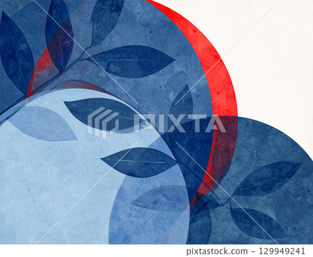 Floral Fantasy in Shades of Indigo 129949241