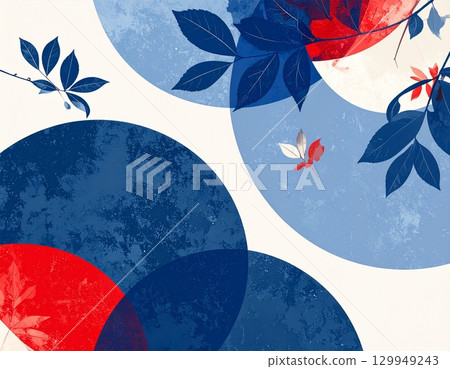 Floral Fantasy in Shades of Indigo 129949243