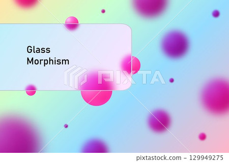 Abstract Glass Morphism design with pink elements. Eps 10 129949275