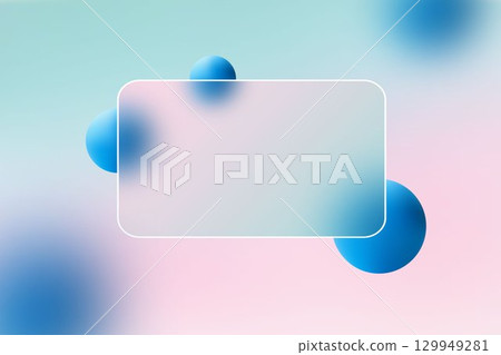 Futuristic Glass Morphism Frame on a Gradient Background. Eps 10 Futuristic Glass Morphism Frame on a Gradient Background. Eps 10 129949281