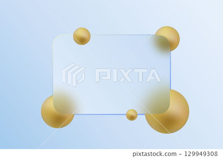 Modern Background with Transparent Frame and Gold-colored Elements. Eps 10 Modern Background with Transparent Frame and Gold-colored Elements. Eps 10 129949308