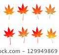 Autumn illustration of colorful autumn leaves 129949869