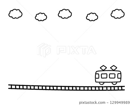 Hand-drawn train Hand-drawn train 129949989