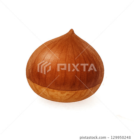 秋味栗子插畫（堅果、剪紙） 129950248