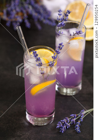 Homemade Lavender Lemonade 129950254