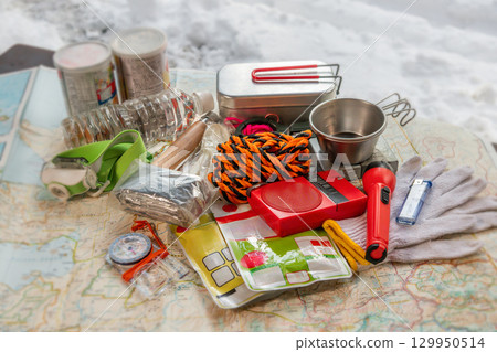 Disaster emergency kit Disaster emergency kit 129950514