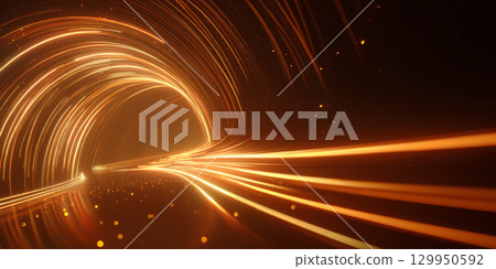 Abstract light tunnel AI image Abstract light tunnel AI image 129950592