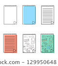 Notepad vector material set 129950648
