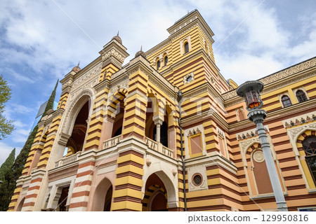Georgian National Opera and Ballet Theater of Tbilisi Neo-Moorish style buildin on Rustaveli Avenue in Tbilisi, Georgia Georgian National Opera and Ballet Theater of Tbilisi Neo-Moorish style buildin on Rustaveli Avenue in Tbilisi, Georgia 129950816
