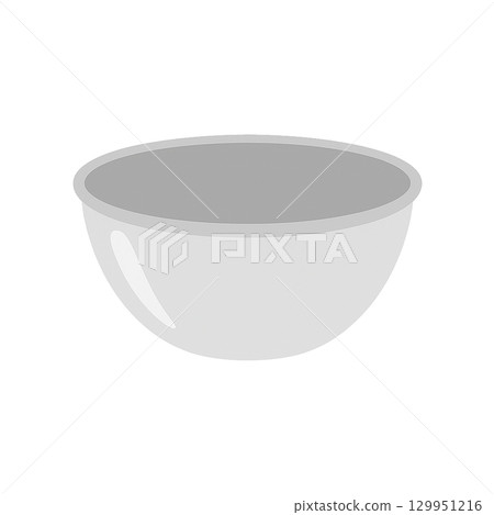 Bowl illustration (cookware, cutout) 129951216