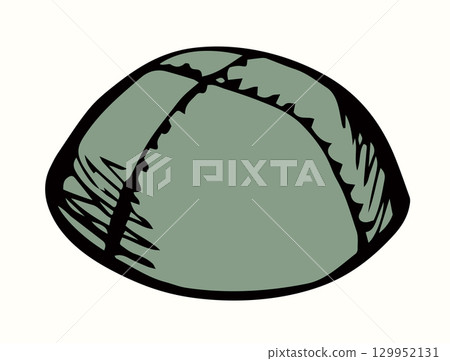 Vector drawing. Jewish clothing yarmulke 129952131