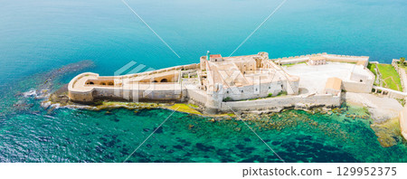 Maniace Castle and Citadel aerial panoramic view, Syracuse 129952375