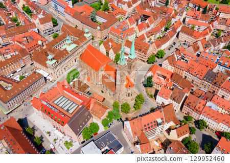 Nuremberg old town aerial panoramic view Nuremberg old town aerial panoramic view 129952460