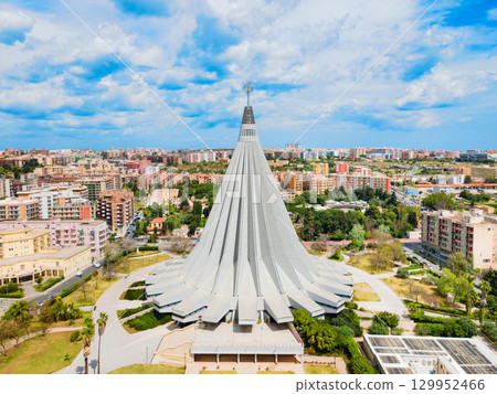 Basilica of Madonna delle Lacrime aerial view, Syracuse 129952466