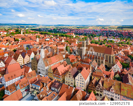 Rothenburg ob der Tauber aerial view 129952578