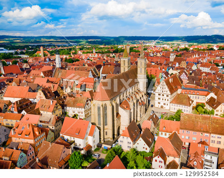 Rothenburg ob der Tauber aerial view 129952584